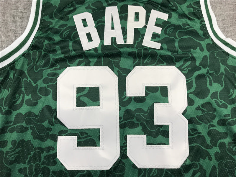 Boston Celtics BAPE #93 Throwback — Embroidered Jersey