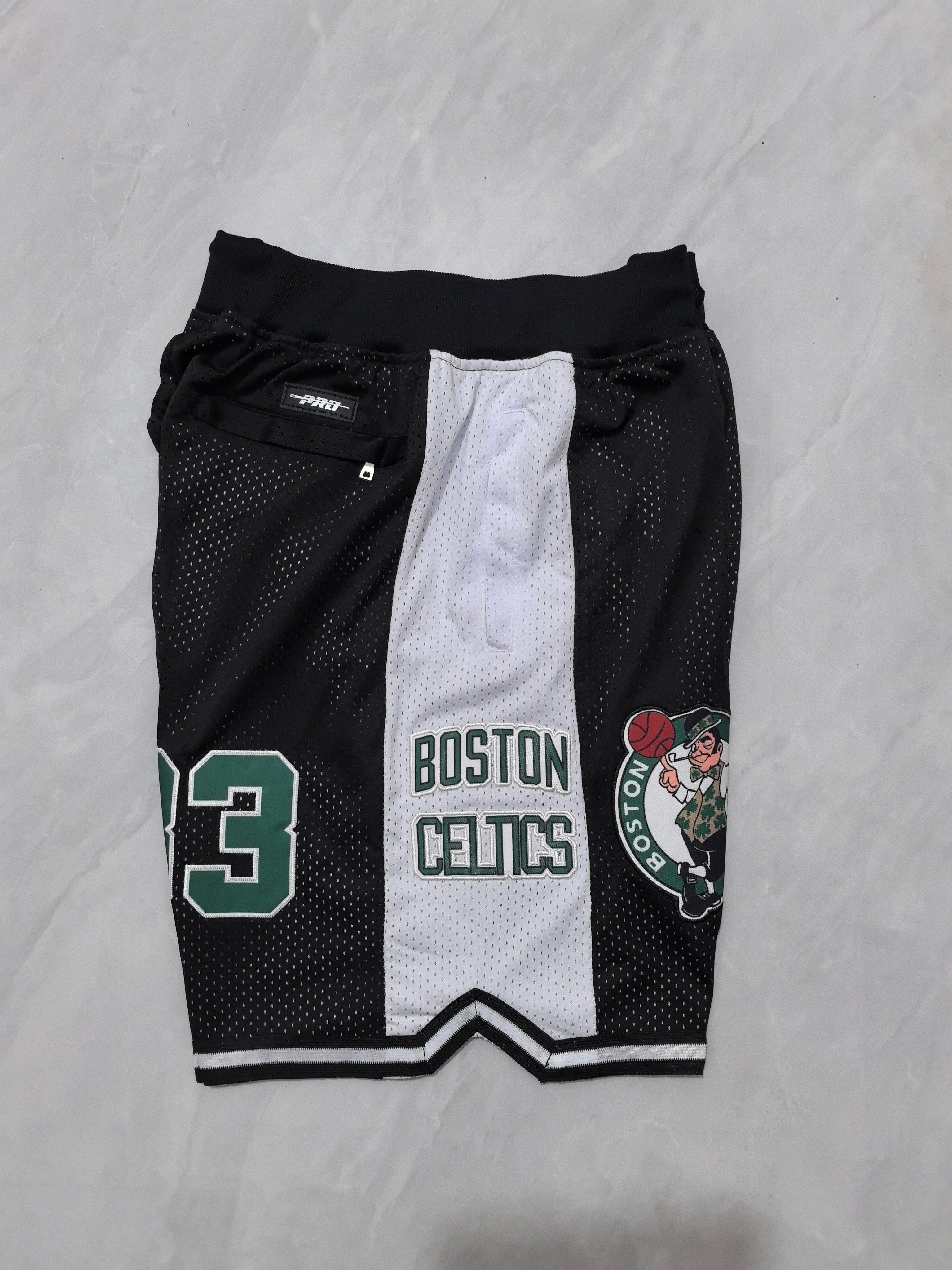 Boston Celtics Black Pocket Shorts