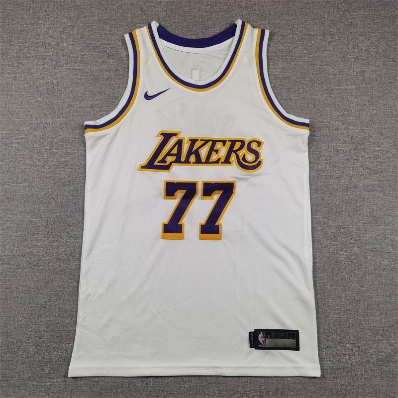 Youth Luka Dončić Los Angeles Lakers #77 Embroidered  Jersey