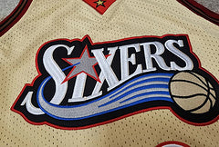 Allen Iverson Philadelphia 76ers 3 gold MN