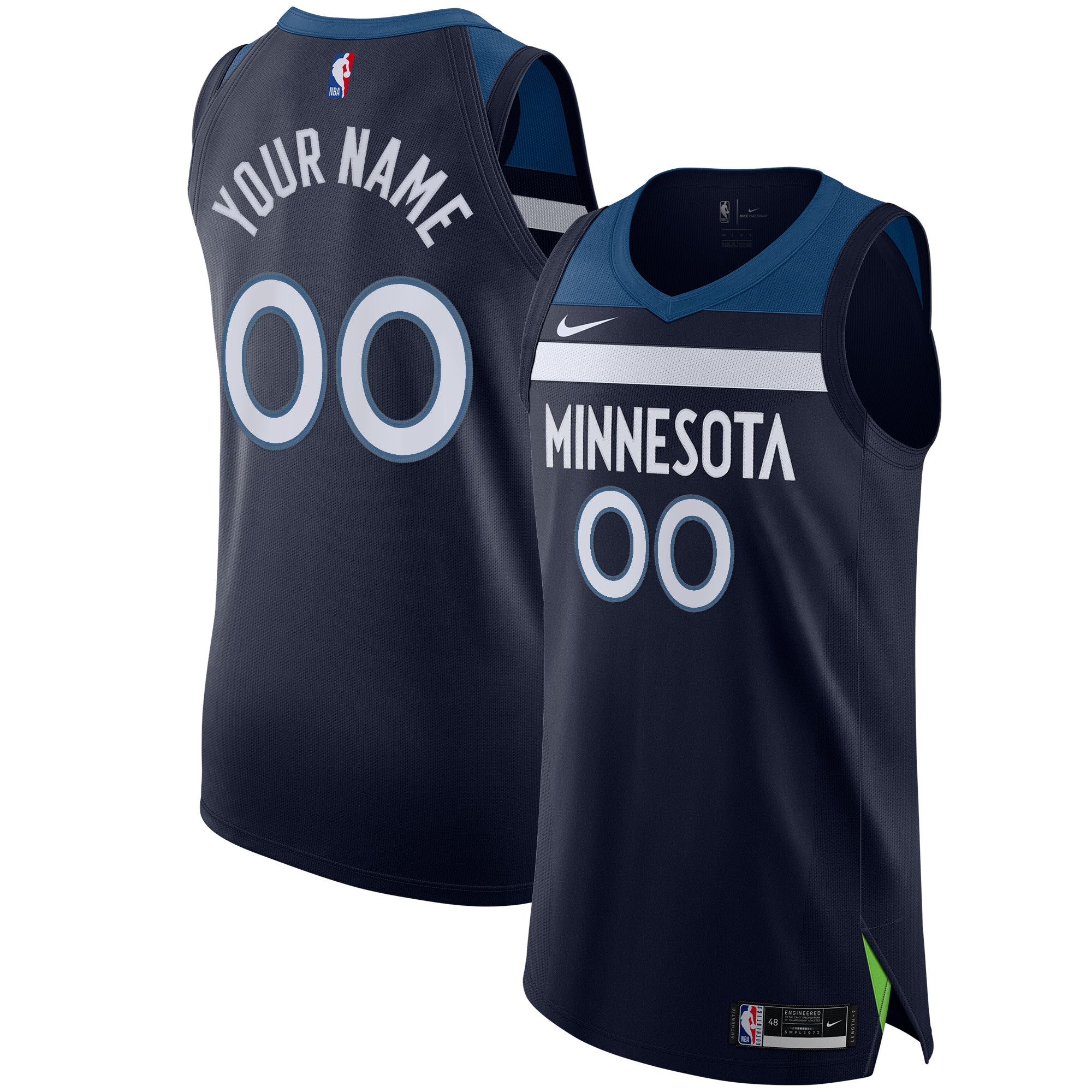 Custom Minnesota Timberwolves Player Edition Jersey