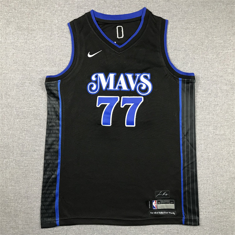 Youth Luka Dončić Dallas Mavericks #77 City Edition Embroidered  Jersey