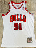 Chicago Bulls Dennis Rodman 91 White Jersey