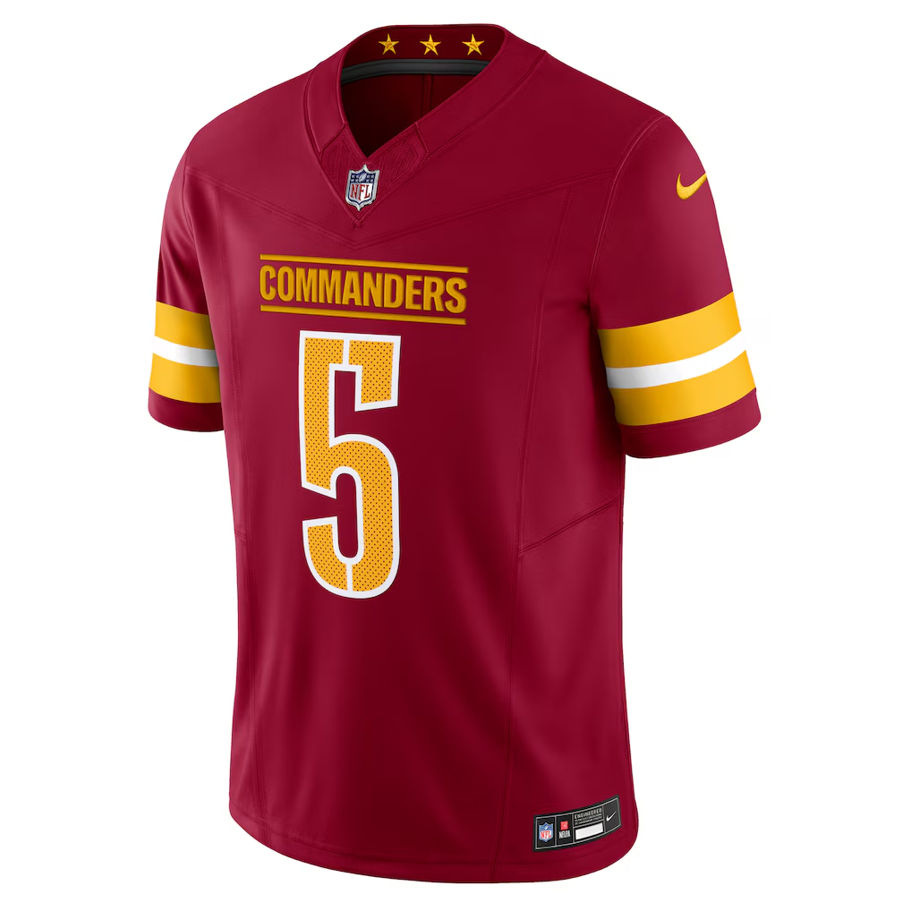 Jayden Daniels #5 Washington Commanders Vapor F.U.S.E. Limited Red Jersey