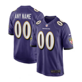 Custom Baltimore Ravens Purple Game Jersey