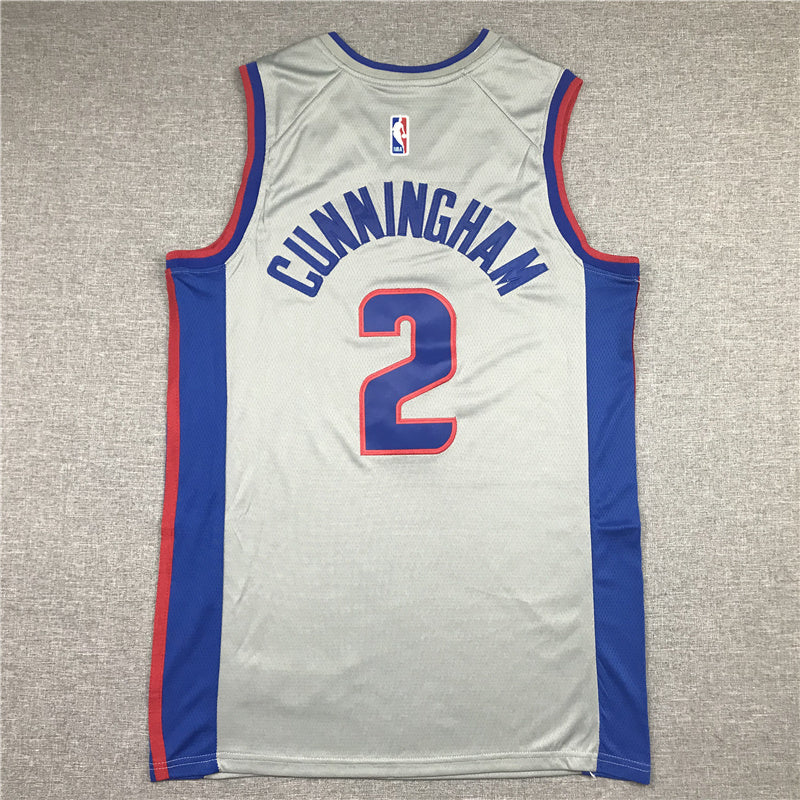 Detroit Pistons Cade Cunningham #2 City Edition Swingman Jersey — Embroidered