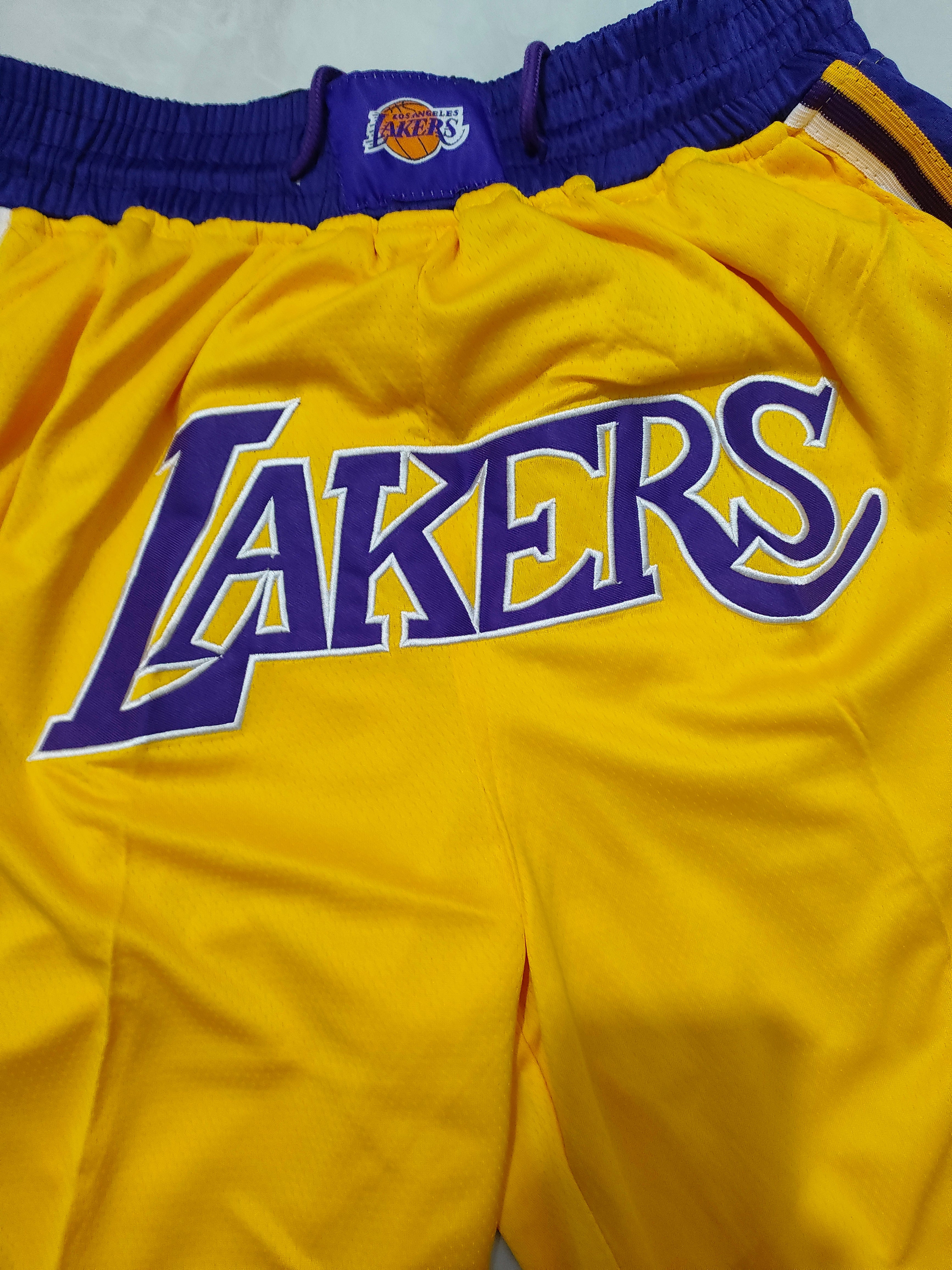 Los Angeles Lakers Yellow Regular Pocket Shorts