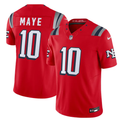 Drake Maye #10 New England Patriots Red Vapor F.U.S.E. Limited Jersey