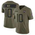 Bo Nix #10 Broncos Cowboys olive green Jersey