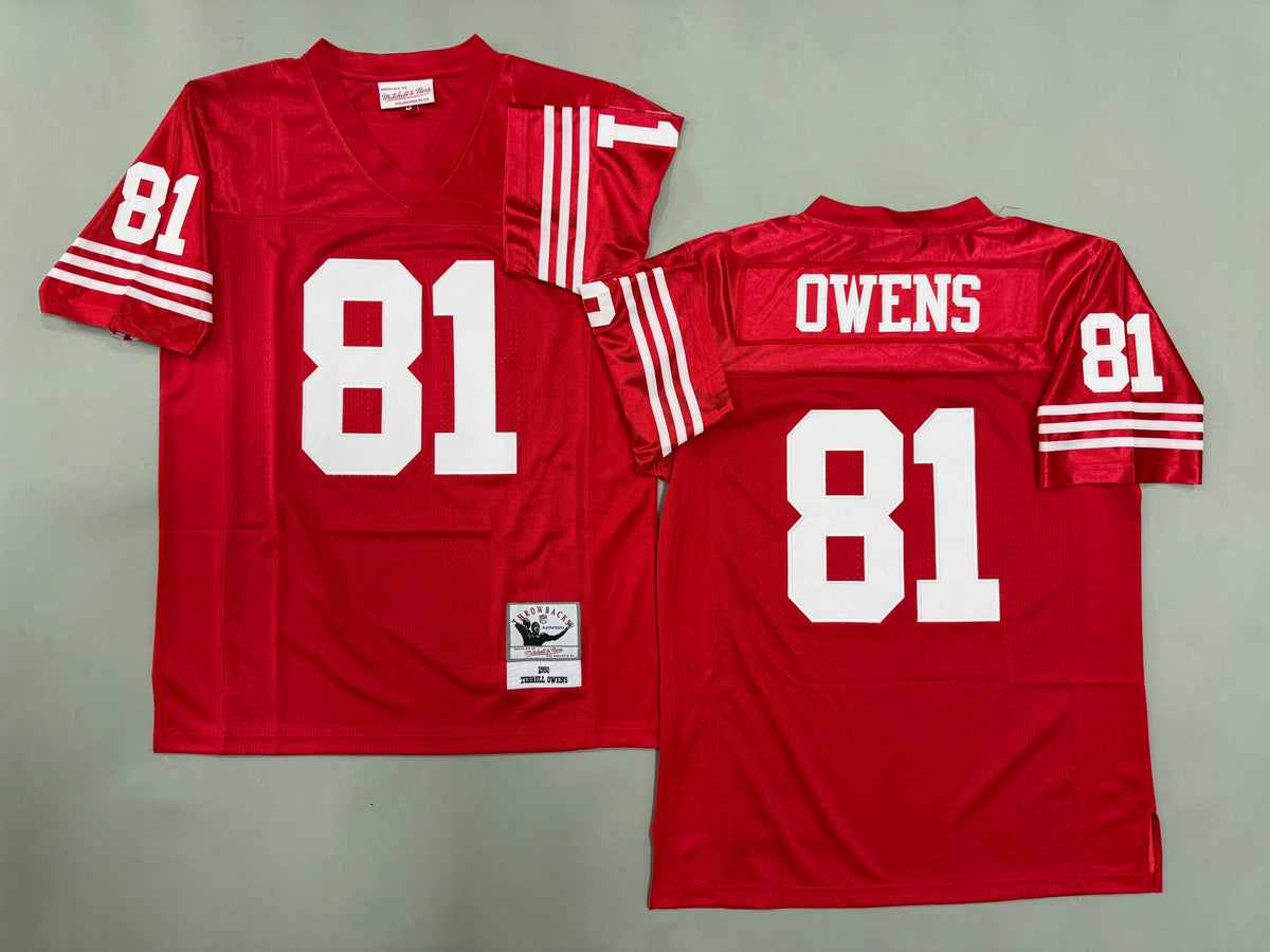 Mens Terrell Owens#81 San Francisco 49ers Vintage Throwback Jersey
