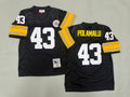 Mens Troy Polamalu#43 black Pittsburgh Steelers Vintage Throwback Jersey