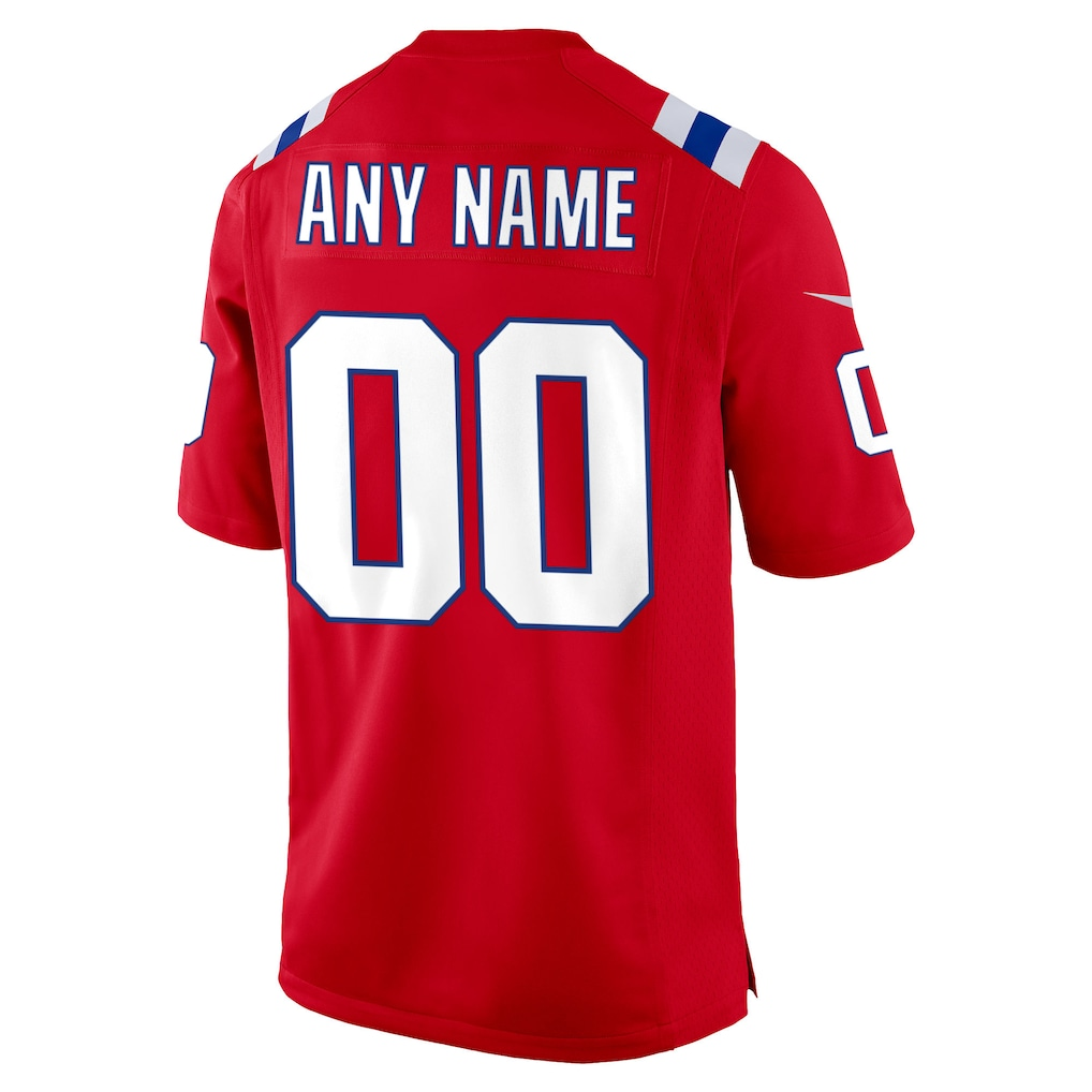 Custom New England Patriots Red Game Jersey