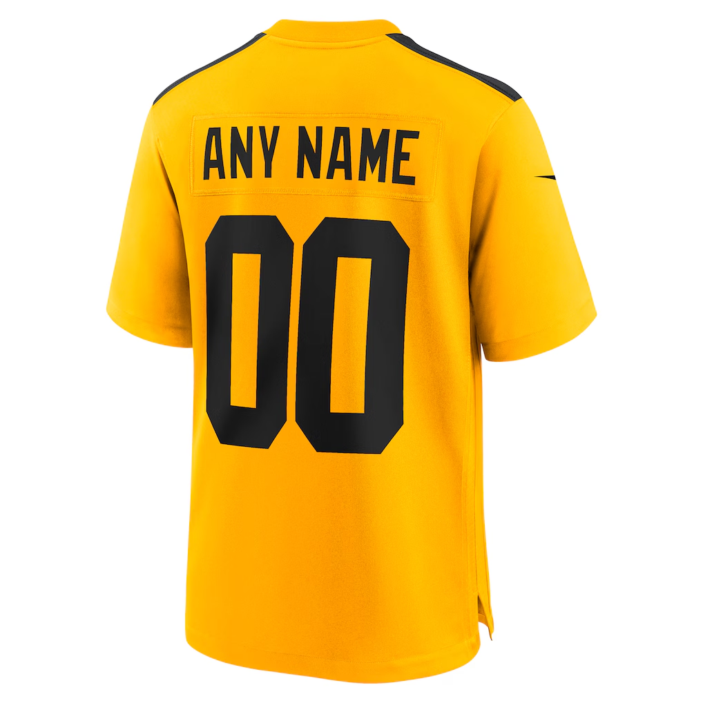Custom Pittsburgh Steelers Gold Alternate 1933 Throwback Game Jersey