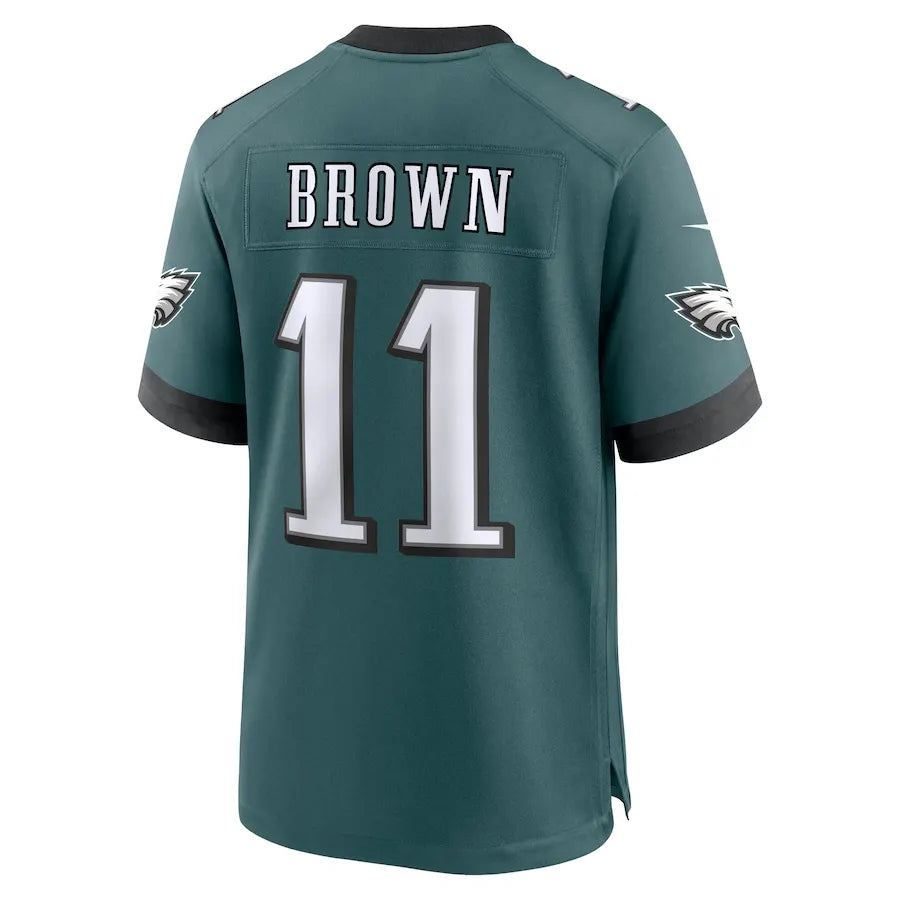 Men's Philadelphia Eagles A.J. Brown  Midnight Green Super Bowl LIX Game Player Jersey