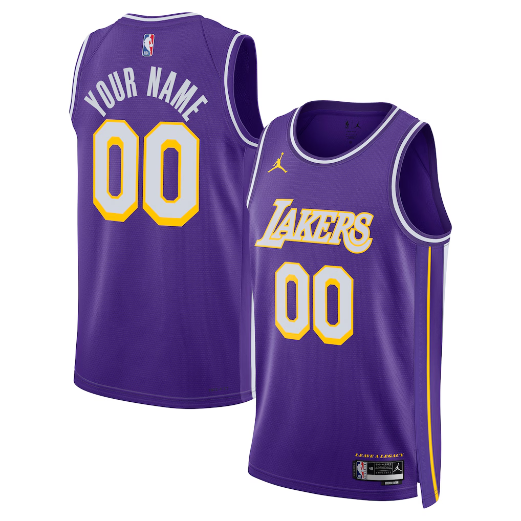 Custom Los Angeles Lakers Purple Jersey