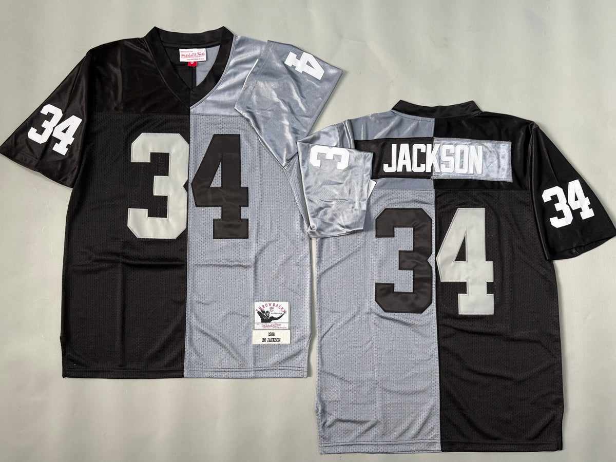 Mens Bo Jackson#34 Los Angeles Raiders Vintage Throwback Jersey