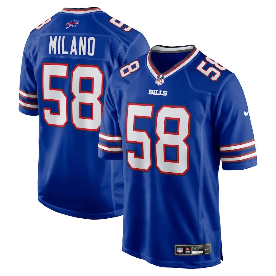 Men's Buffalo Bills Matt Milano  Royal Game Player Jersey