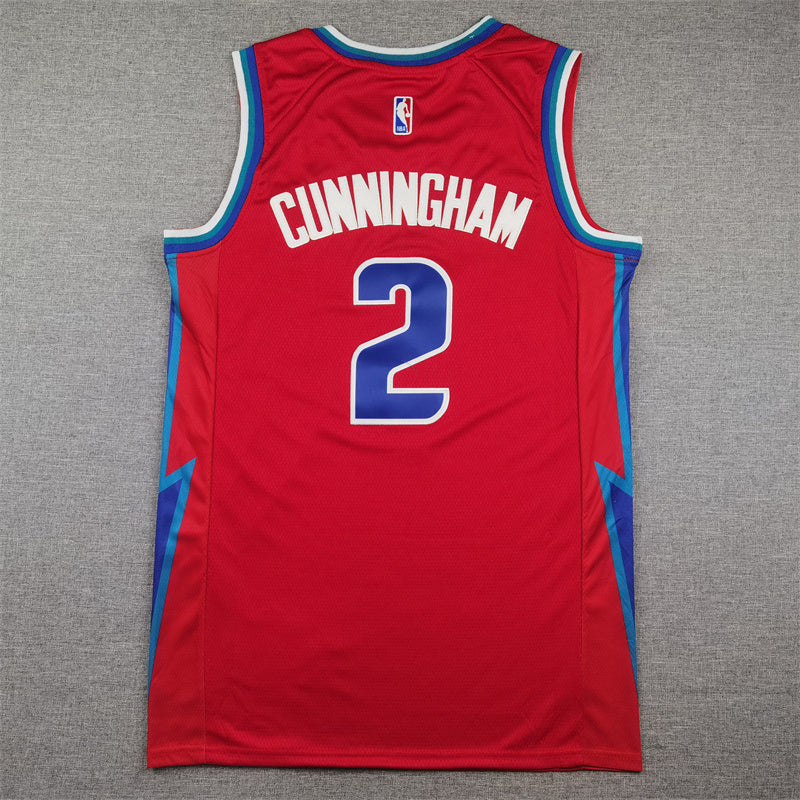 Detroit Pistons Cade Cunningham #2 2022 City Edition Swingman Jersey — Embroidered