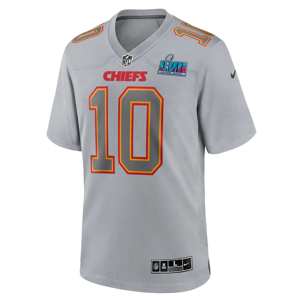 Isiah Pacheco Kansas City Chiefs Super Bowl LVII Patch Atmosphere Fashion Game Jersey - Gray