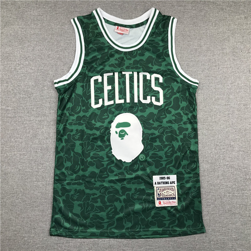 Boston Celtics BAPE #93 Throwback — Embroidered Jersey