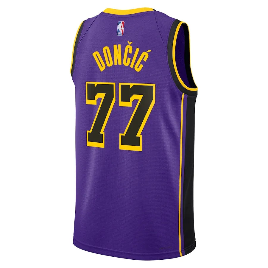 Los Angeles Lakers Jordan Brand Statement Edition Swingman Jersey - Purple - Luka Dončić - Unisex