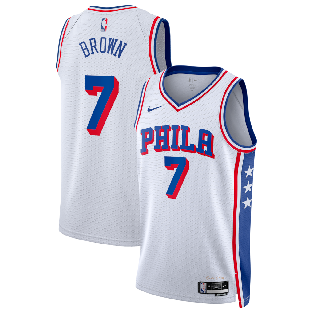 Jaylen Brown #7 Philadelphia 76ers White City Edition Swingman Jersey