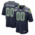 Custom Seattle Seahawks College Navy Game Jersey