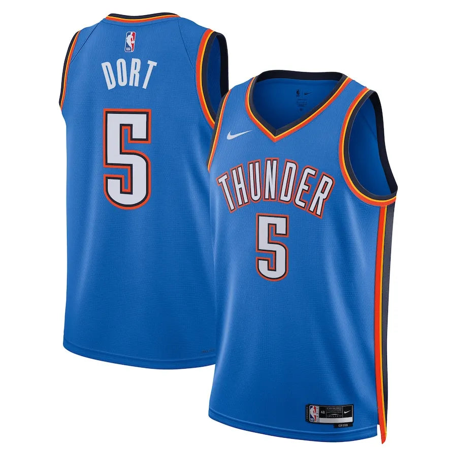 Unisex Oklahoma City Thunder Luguentz Dort Nike Blue Swingman Jersey - Icon Edition