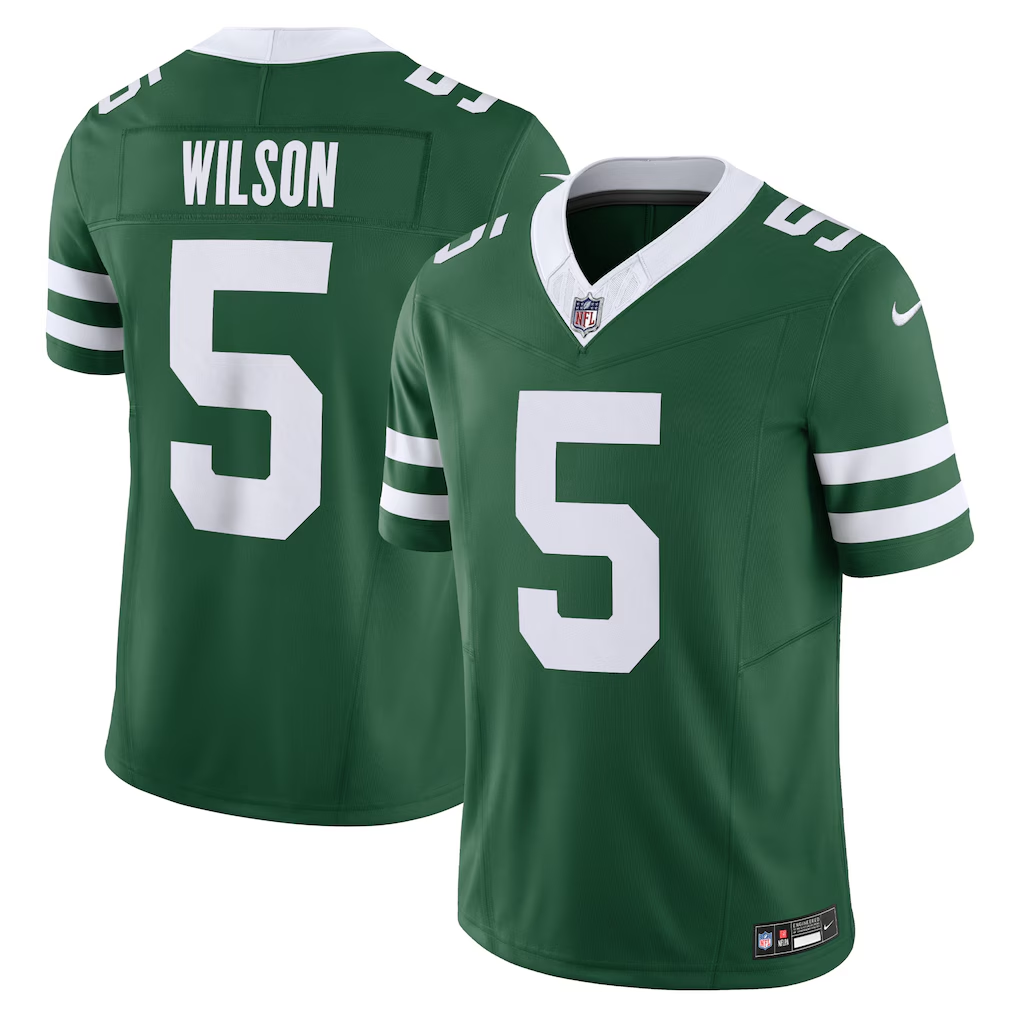Garrett Wilson #5 New York Jets Green Vapor F.U.S.E. Limited Jersey