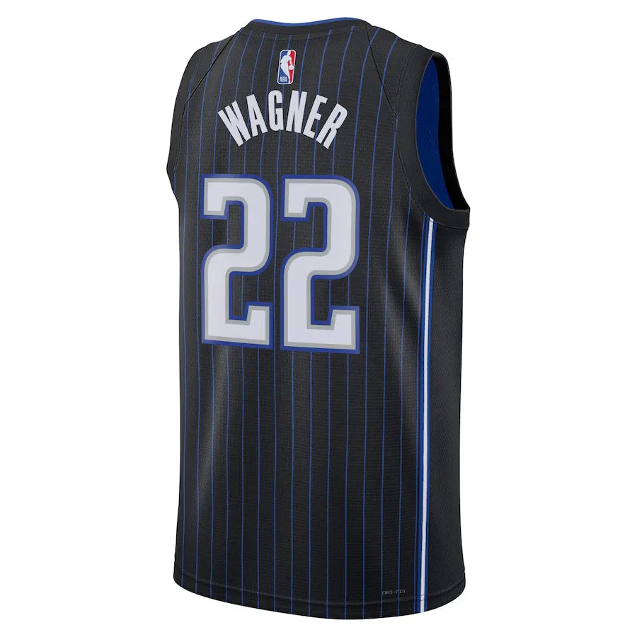 Franz Wagner Black Orlando Magic Badge Jersey - Icon Edition