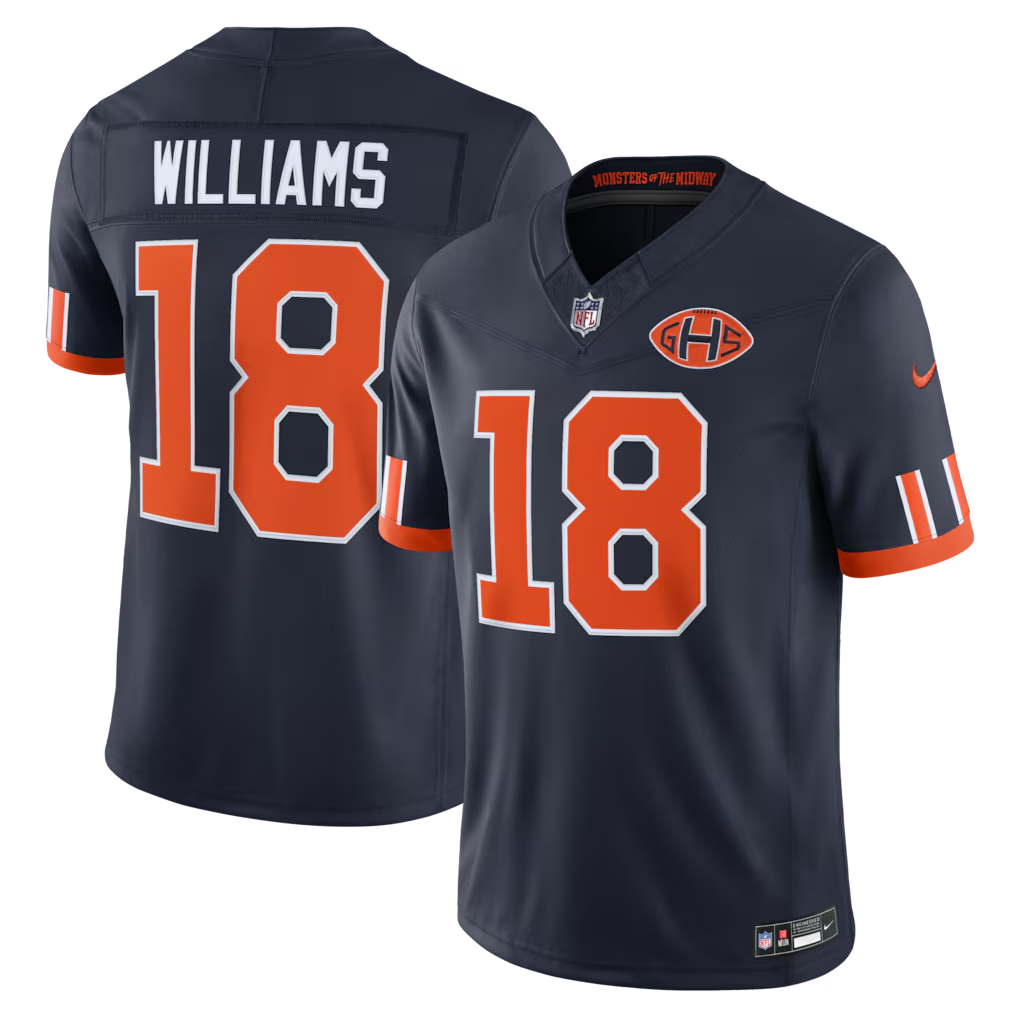 Men's Caleb Williams Chicago Bears #18  Rivalries Collection Limited Jersey