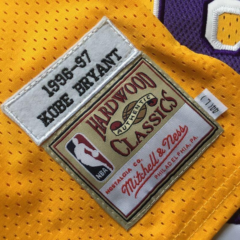 Kobe Bryant #8 Los Angeles Lakers Yellow Throwback Rookie Jersey