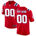Custom New England Patriots Red Game Jersey