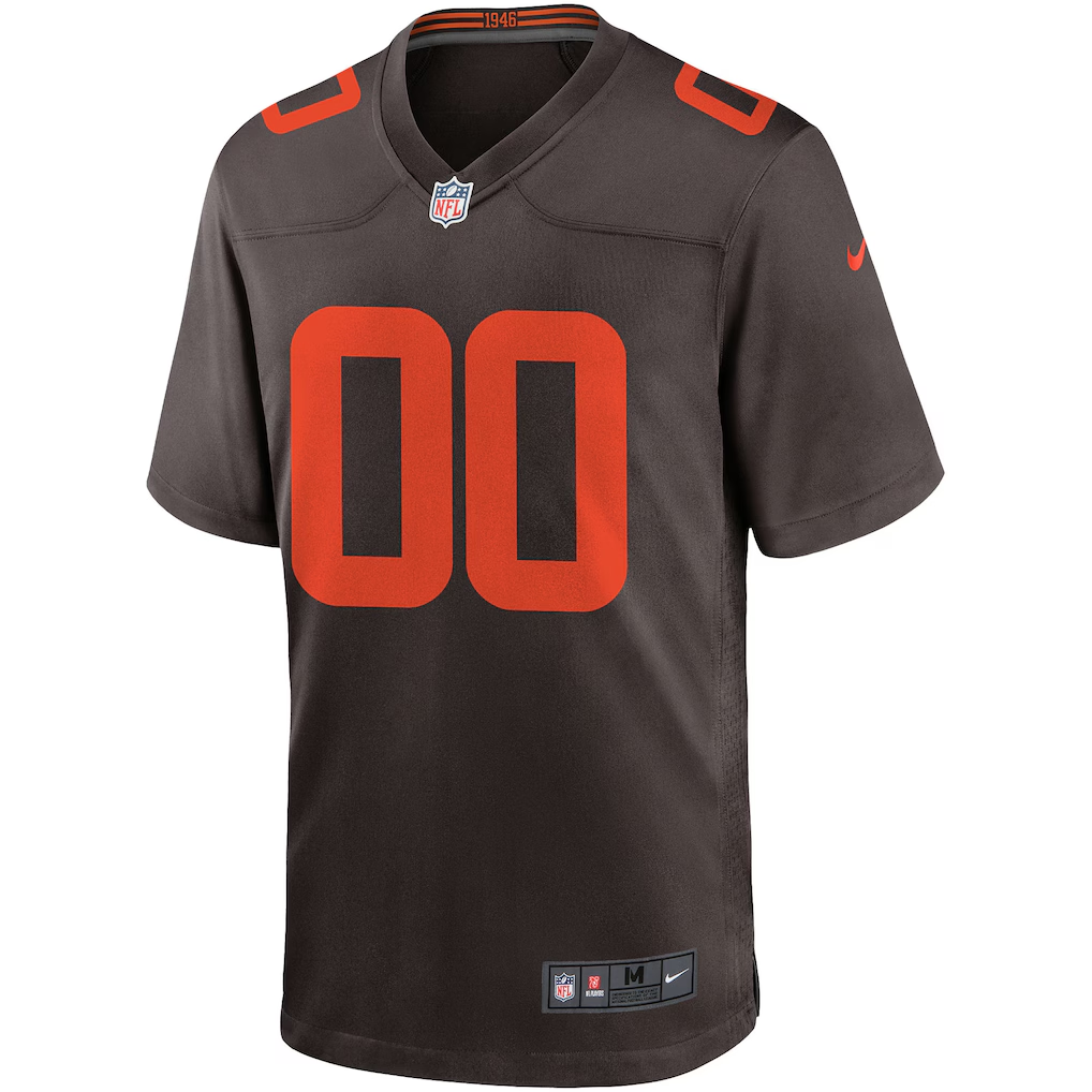 Custom Cleveland Browns Brown Game Jersey