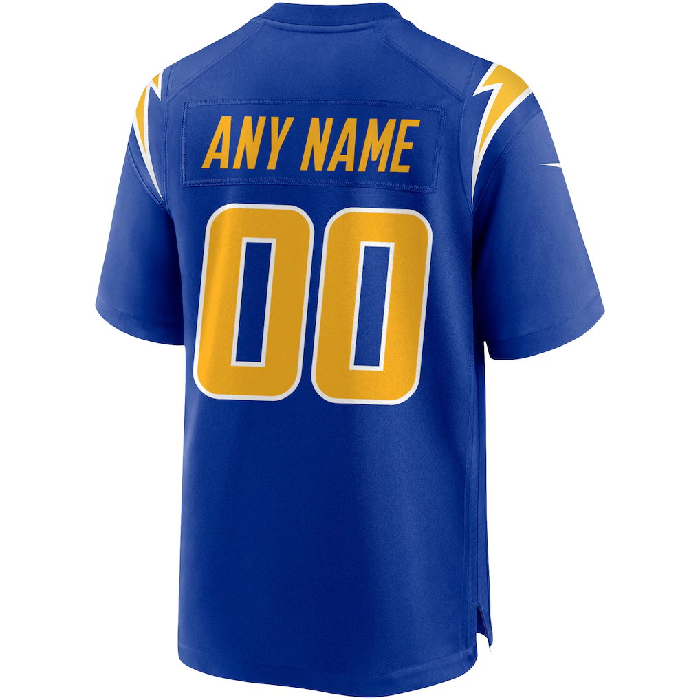 Custom Los Angeles Chargers Royal Game Jersey
