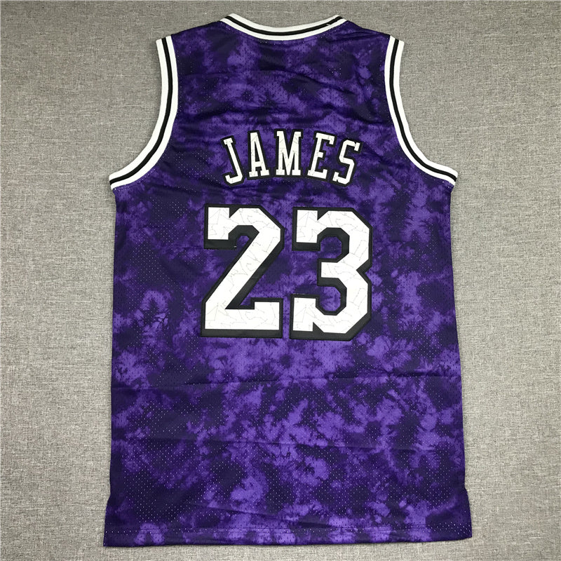 LeBron James Los Angeles Lakers #23 "Constellation" Edition Throwback Embroidered Jersey