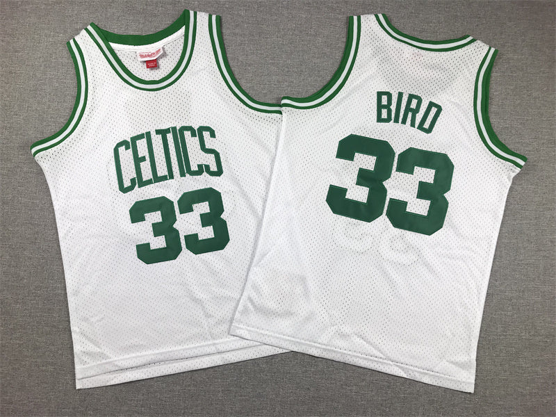 Youth Larry Bird Boston Celtics #33 Embroidered Jersey