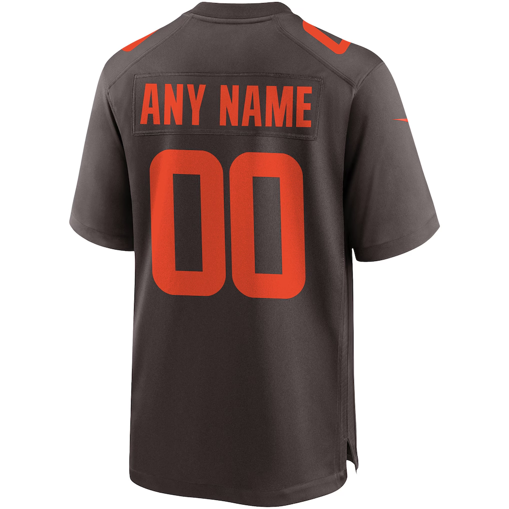 Custom Cleveland Browns Brown Game Jersey