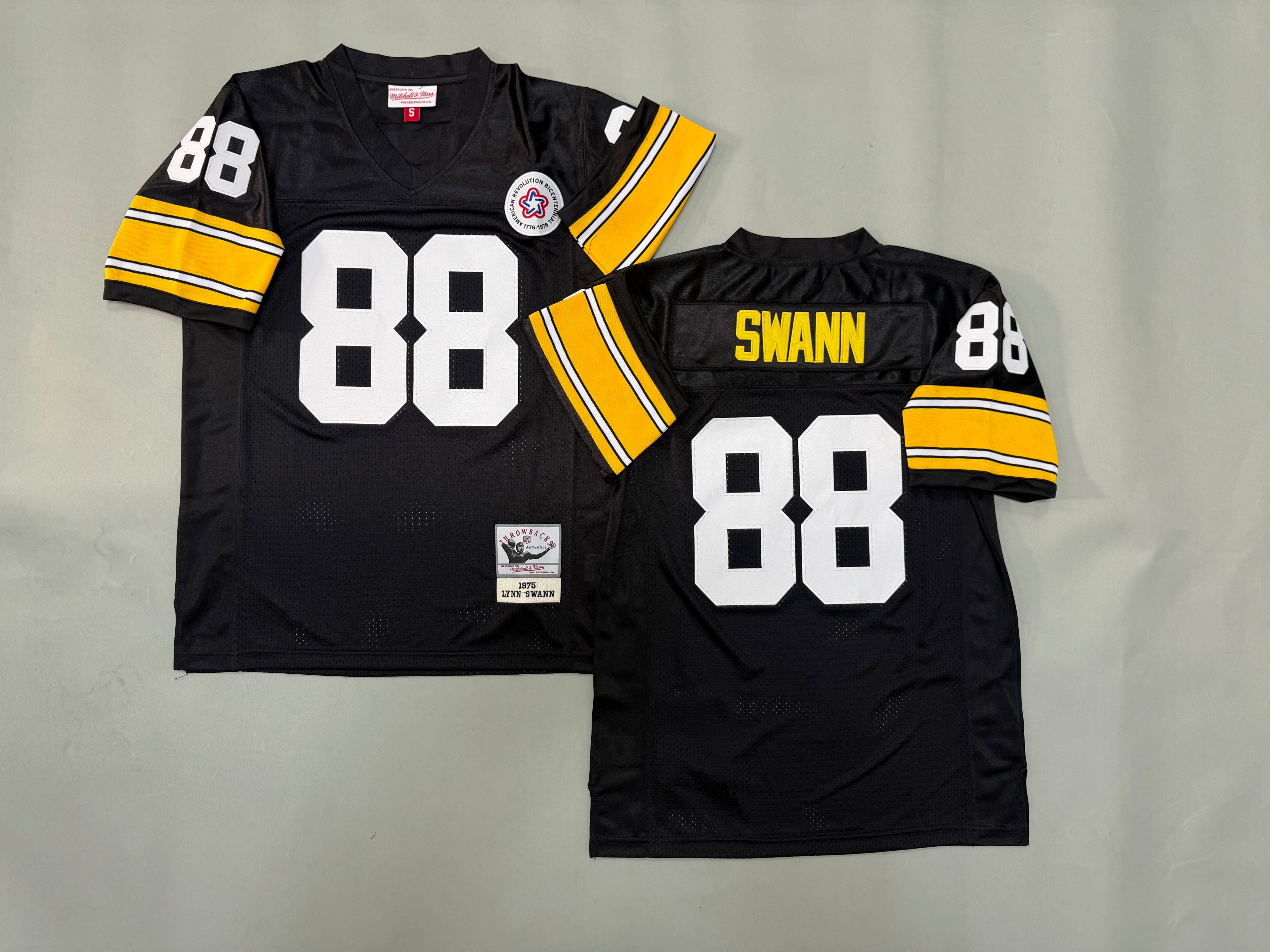 Mens Lynn Swann#88 black Pittsburgh Steelers Vintage Throwback Jersey