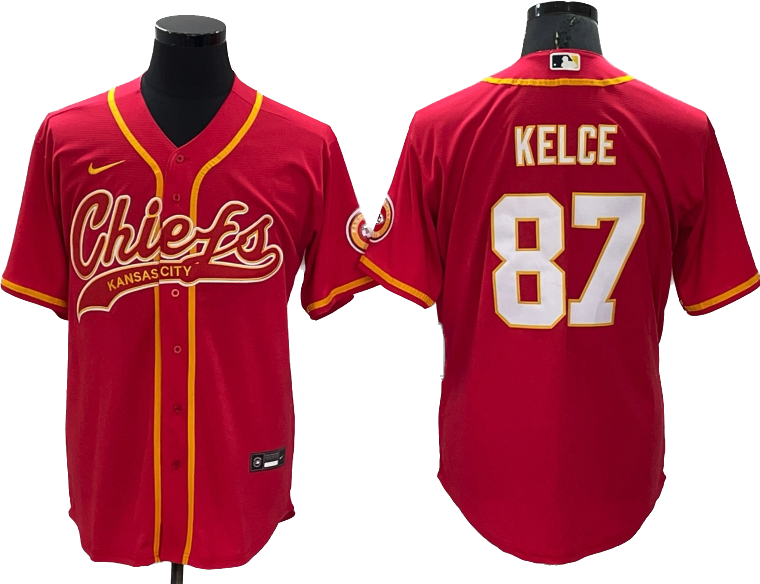 Travis Kelce Kansas City Chiefs Baseball Jersey