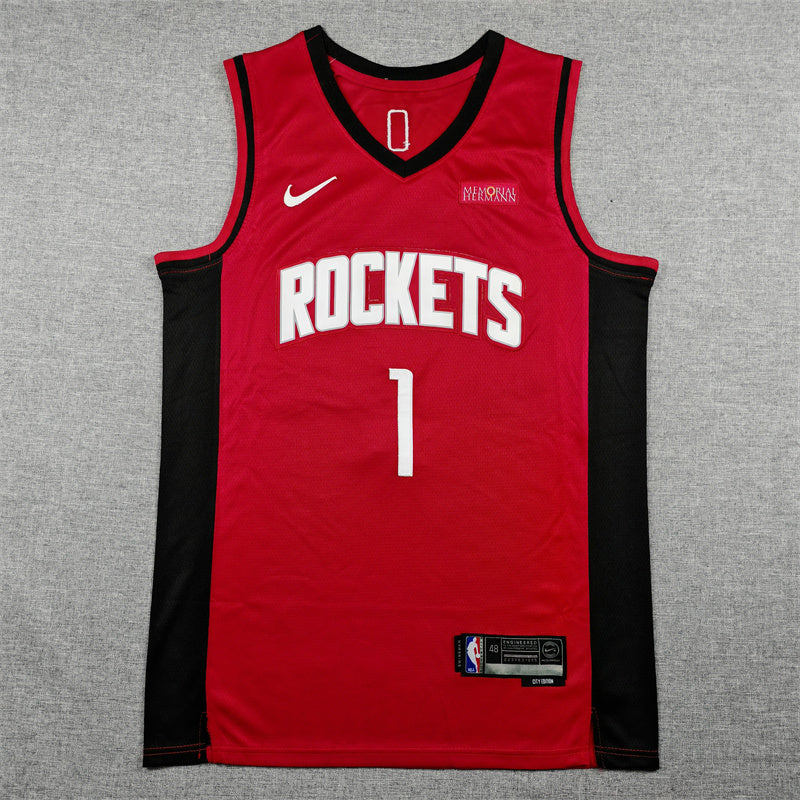 Houston Rockets Amen Thompson #1 City Edition Swingman Jersey - Embroidered