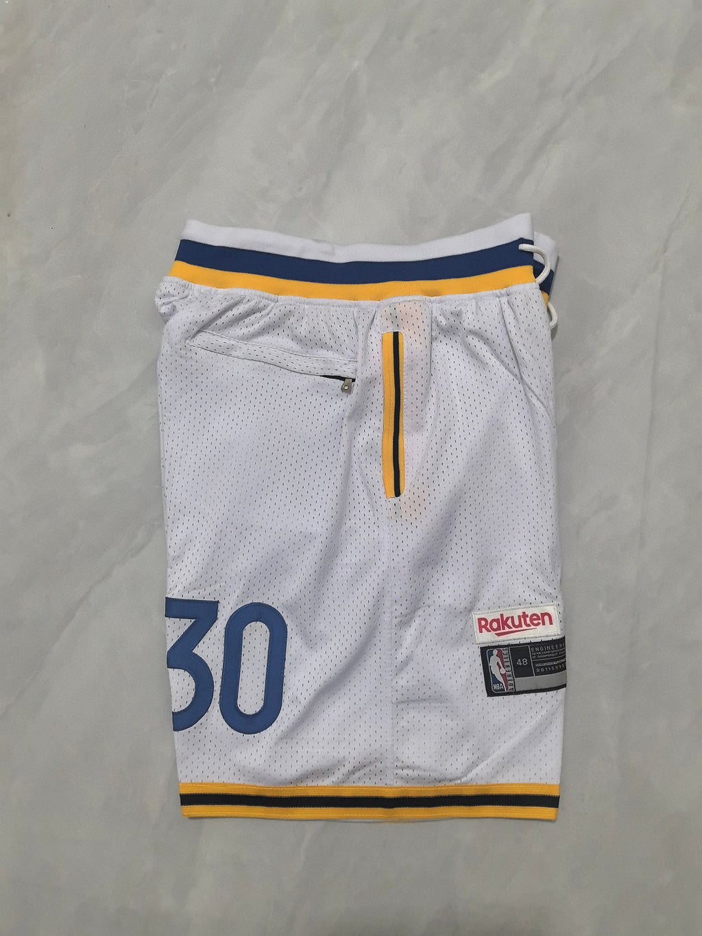 Golden State Warriors White Retro Pocket Shorts