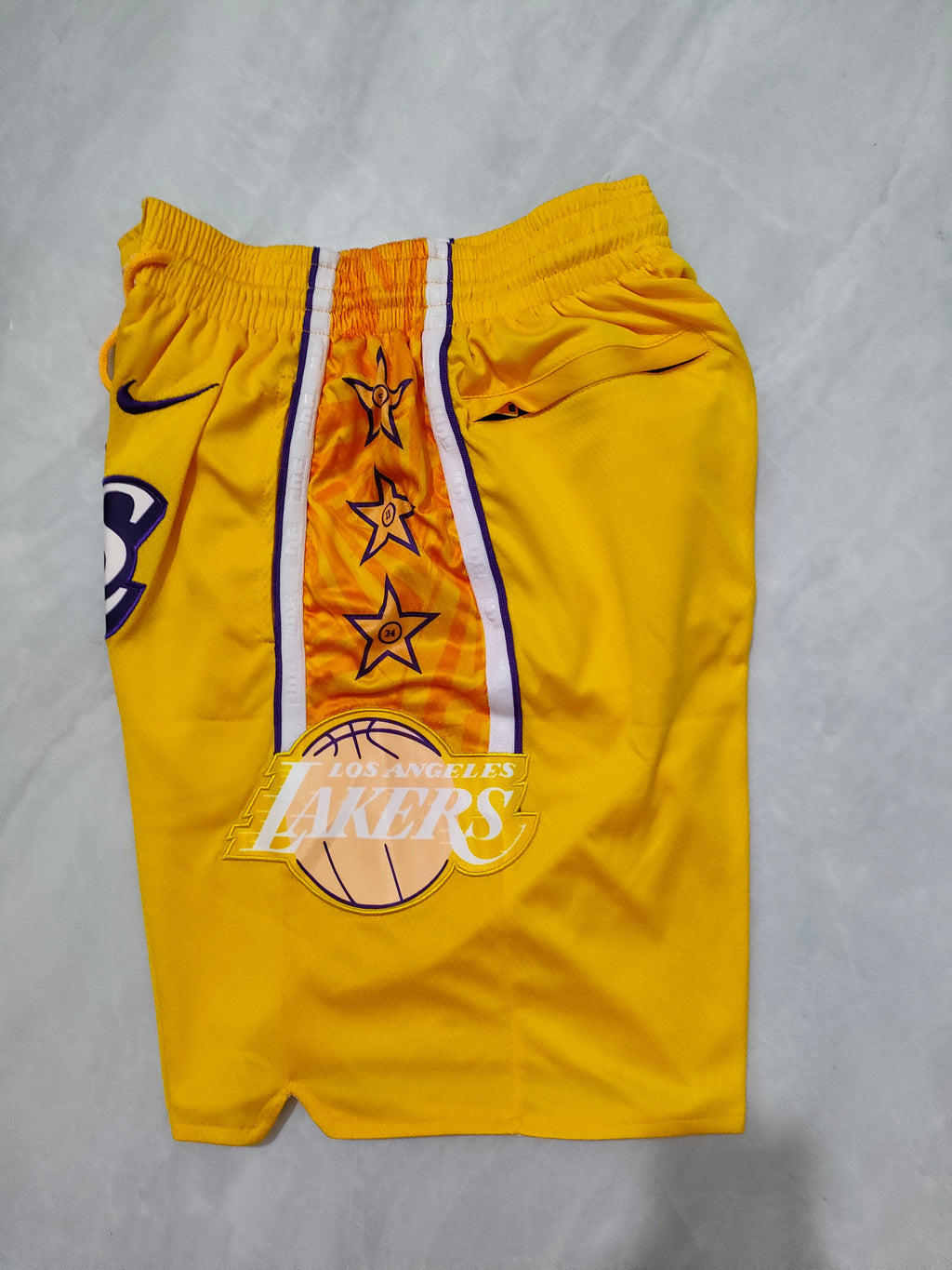 Los Angeles Lakers Yellow City Edition Pocket Shorts