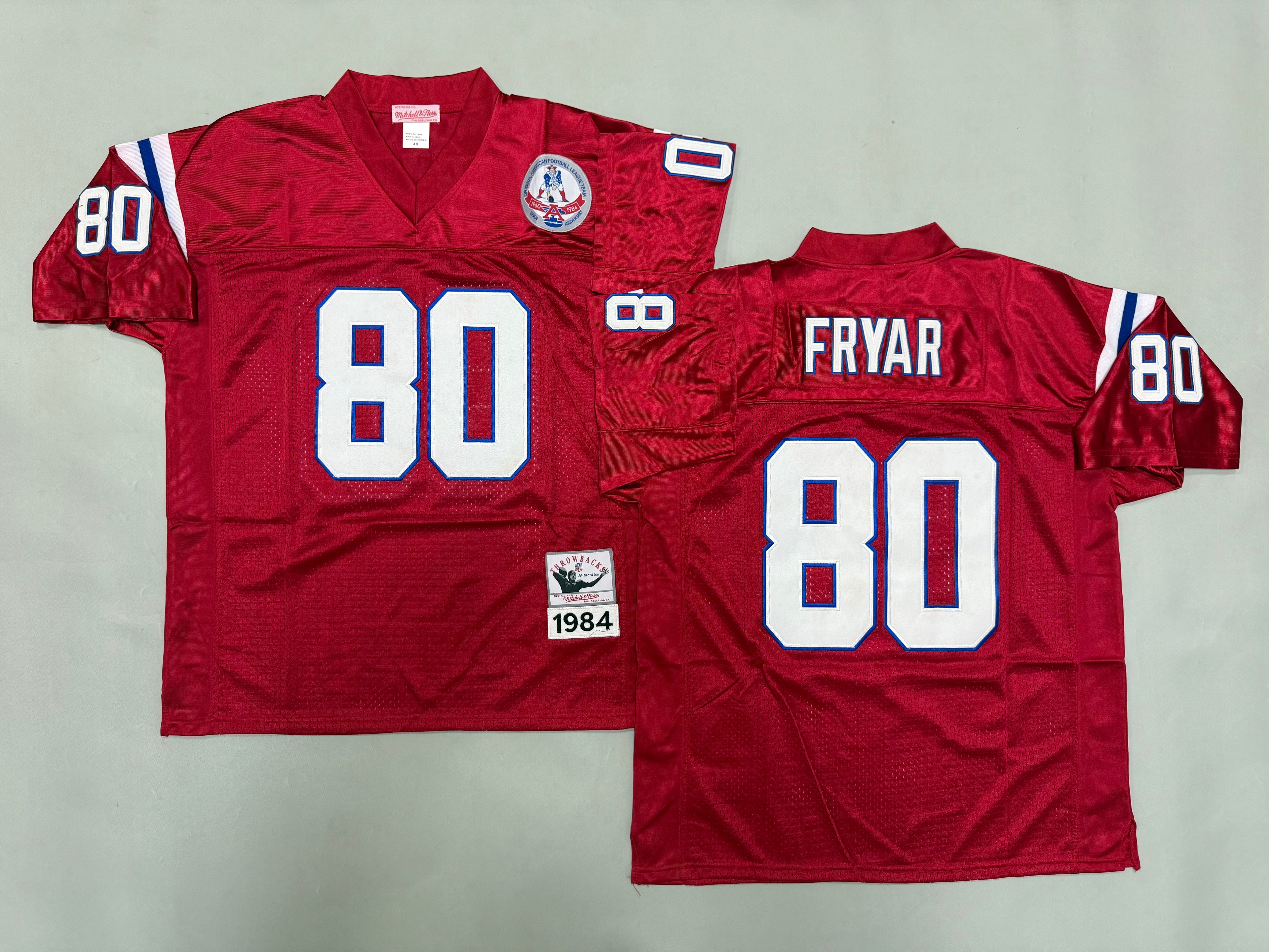 Mens Irving Fryar#80 New England Patriots Vintage Throwback Jersey