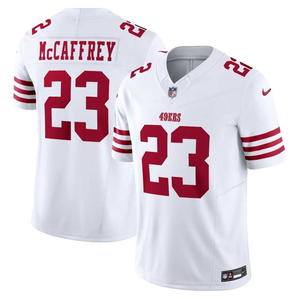 Christian McCaffrey #23 San Francisco 49ers Vapor F.U.S.E. Limited White Jersey