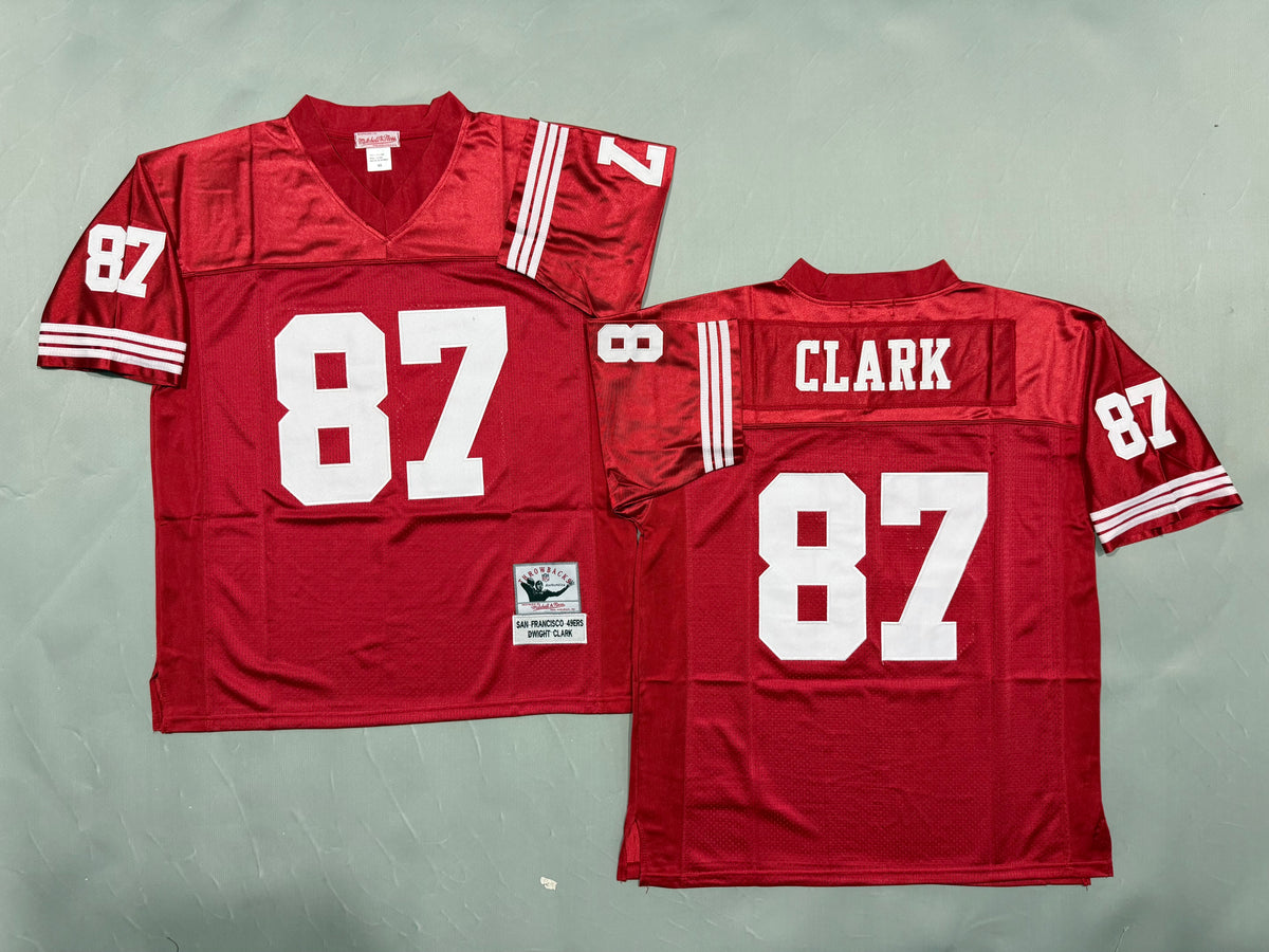 Mens Dwight Clark#87  San Francisco 49ers Vintage Throwback Jersey