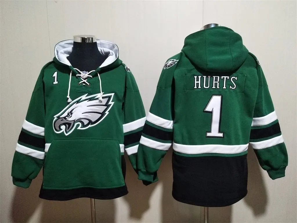 Philadelphia Eagles Hoodie #1 HURTS(With Pockets)