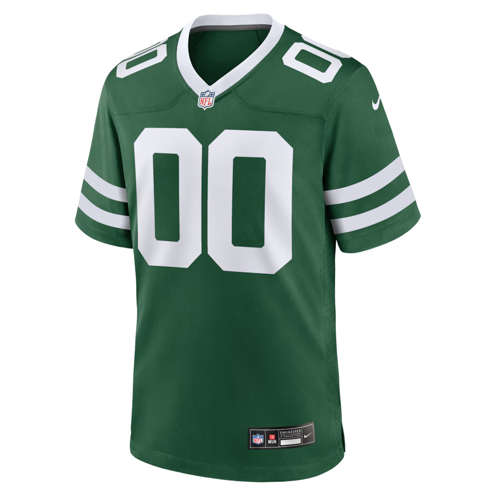 Custom New York Jets Green Game Jersey