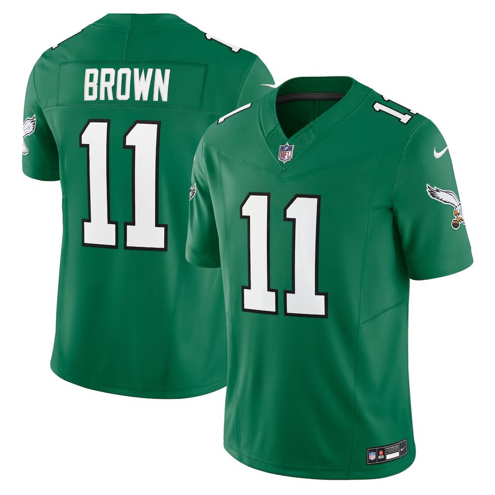 A.J. Brown #11 Philadelphia Eagles Kelly Green Vapor F.U.S.E. Limited Jersey
