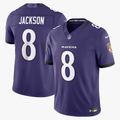 Men's Baltimore Ravens Lamar Jackson Purple Vapor F.U.S.E. Sewn Down Limited Jersey